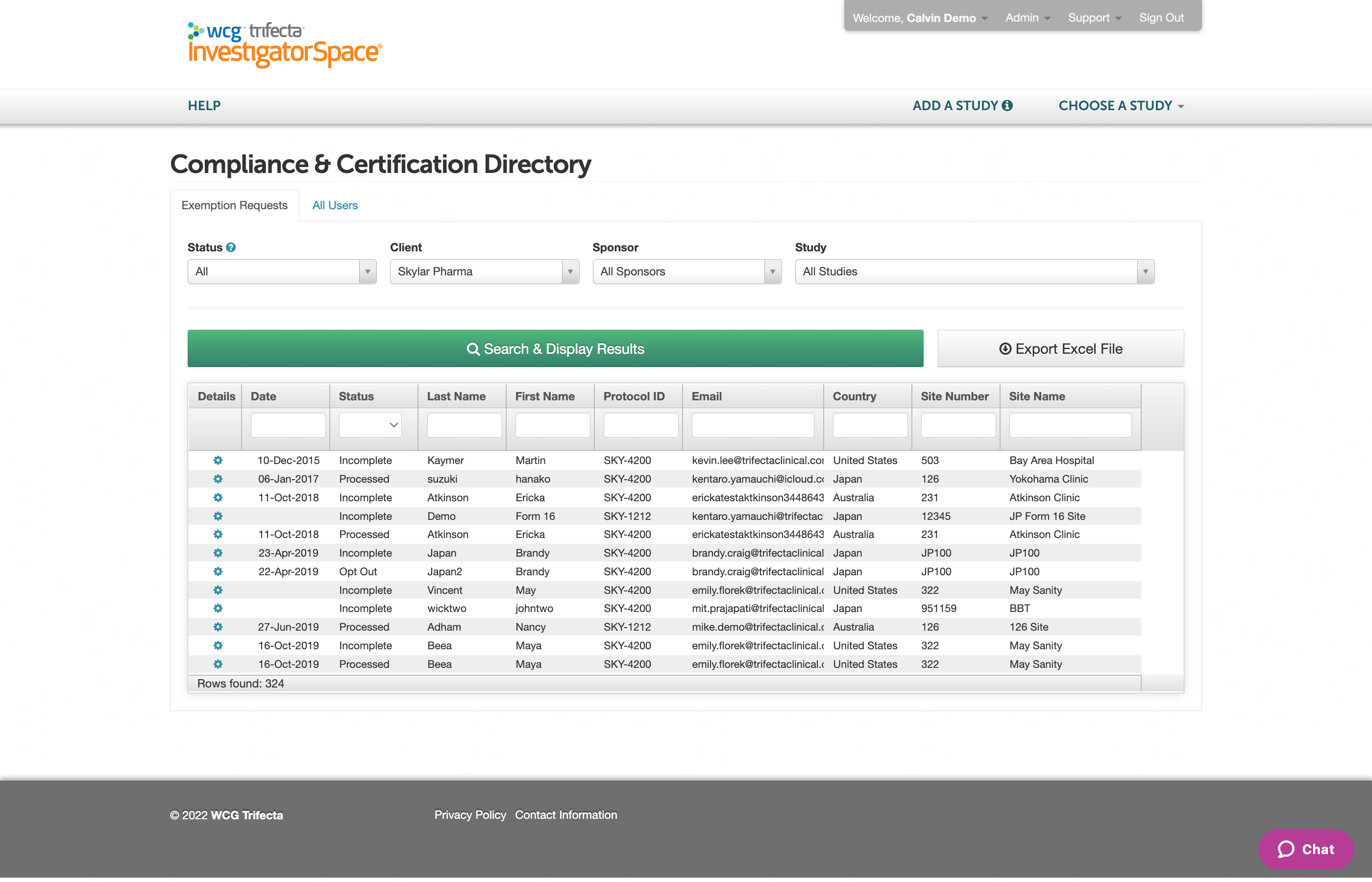 Compliance And Certification Directory (CCD) View Exemption Requests